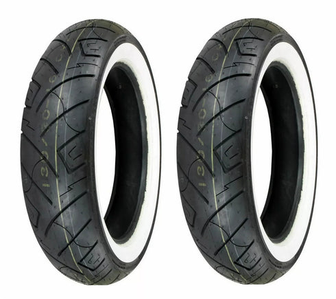 Shinko 130/90-16 & 180/70-15 777 White Wall Tires 06-16 VN900 Vulcan Classic/LT